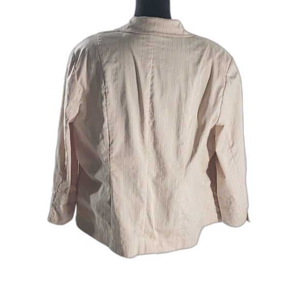 Rafaella Cream Grey White Stripe 2 pc Pant Suit Size 18W - Picture 7 of 11